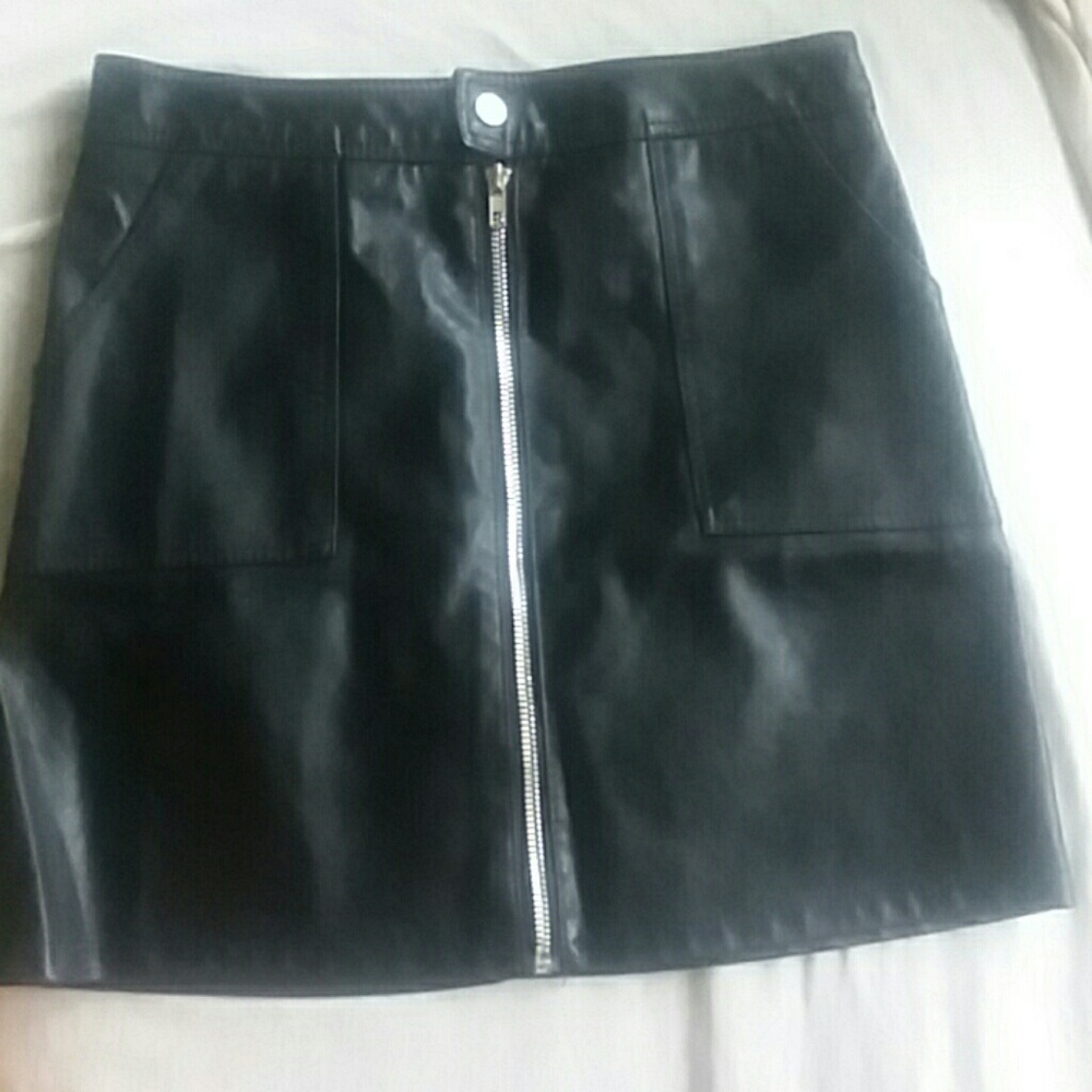 Faux leather mini